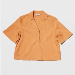NWT CLUB MONACO CROPPED COLLAR SHORT SANDSTONE- S
